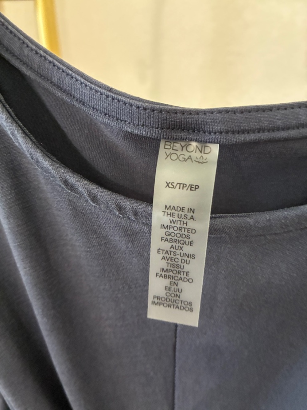Beyond Yoga Navy Twist-yFront Midi Dress - Picture 3 of 5